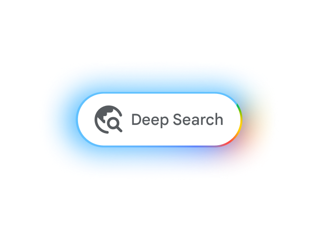 Deep Search button with a magnifying glass and globe icon.