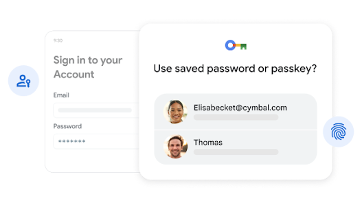 Ovládací prvky a ochrana přihlašování Google Workspace s přístupovými klíči a dvoufázovým ověřením. 