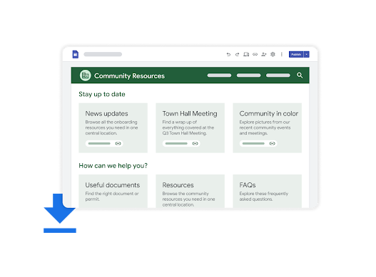 Workspace illustrative graphic – searching for a file in Google Drive