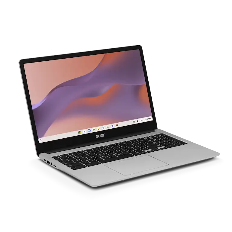 Acer Chromebook 315 magma device right side view.