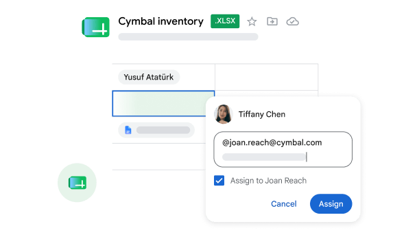 Assigning a task to a team member directly from Sheets
