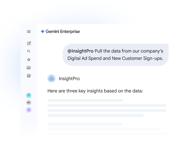 一家公司要求 Gemini Enterprise 提取其数字广告支出和新客户注册方面的数据