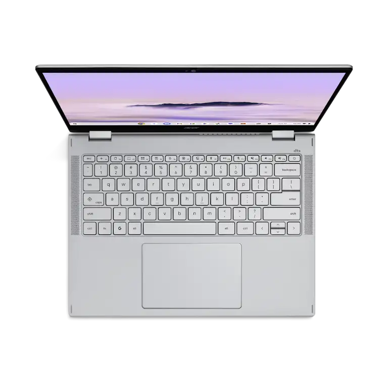 Acer Chromebook Plus Spin 514 device top view.
