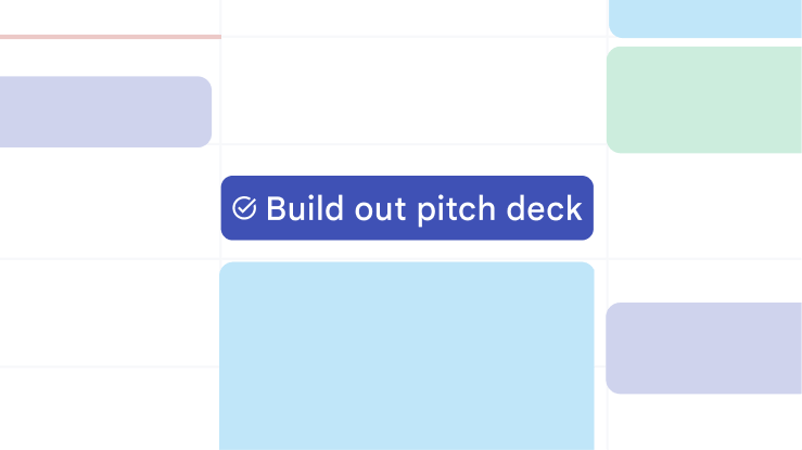 Google Kalender yang menampilkan tugas “Buat presentasi singkat”.