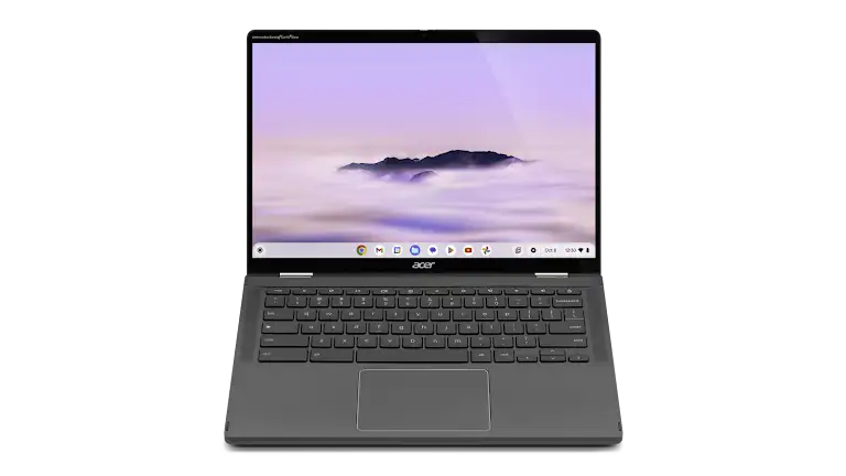 Acer Chromebook Plus Spin 714 device open laptop.