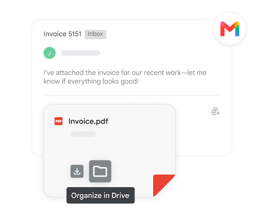 Attaching a PDF invoice from Drive directly to an email in Gmail