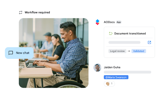 与 Workspace 中的 Google Chat 集成的应用。