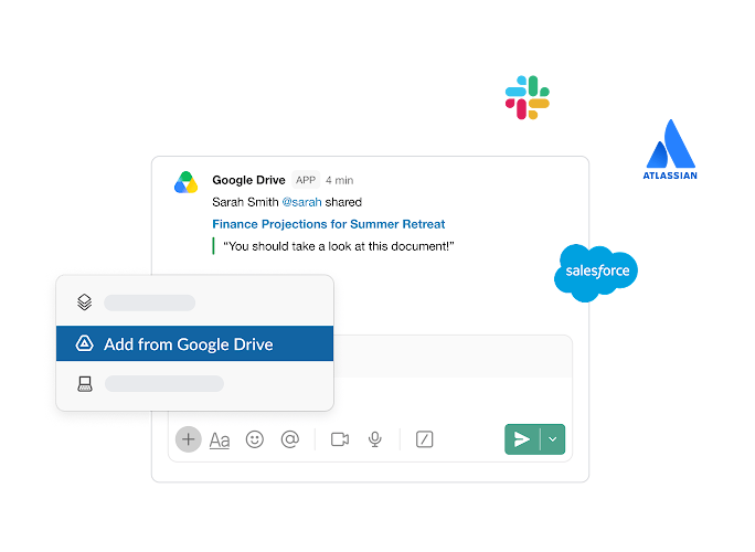 Importing a file from Google Drive into a third-party app like Salesforce
