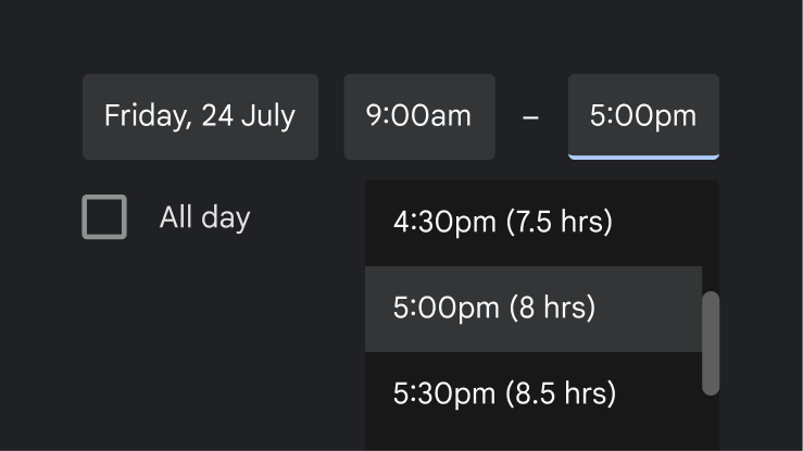 UI shows the extending of a meeting to 23.5 hours